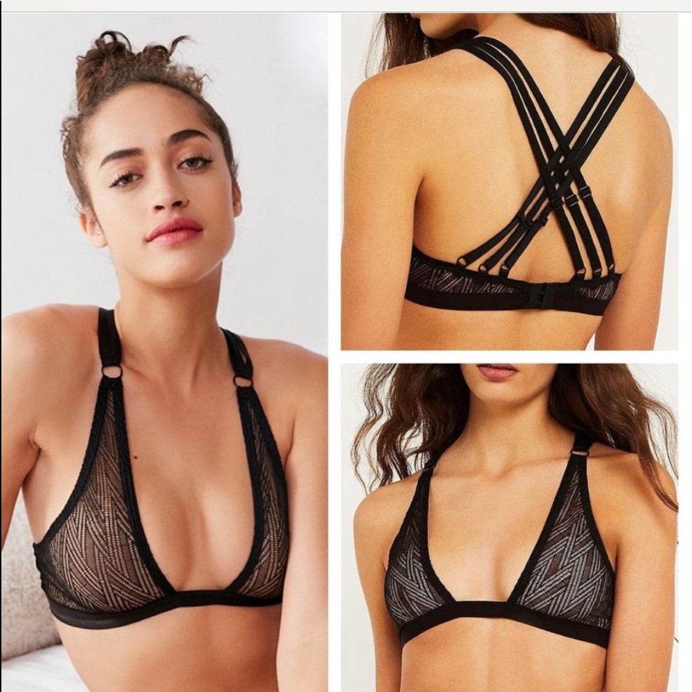 UO Sheer Crossback Bralette NWT Size Large